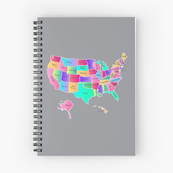 Item preview, Hand drawn USA Map, handwritten state names, United States, US map designed and sold by mashmosh.