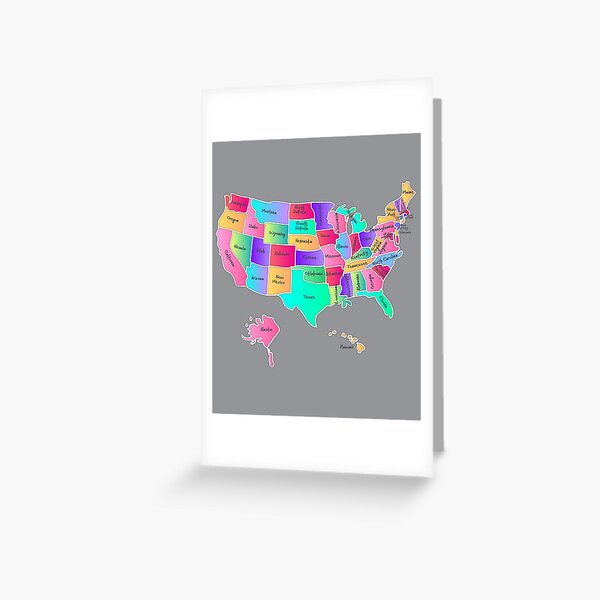 Tapis de souris for Sale avec l'œuvre « Carte des États-Unis dessinée à la  main, noms d'état manuscrits, États-Unis, carte des États-Unis » de  l'artiste mashmosh