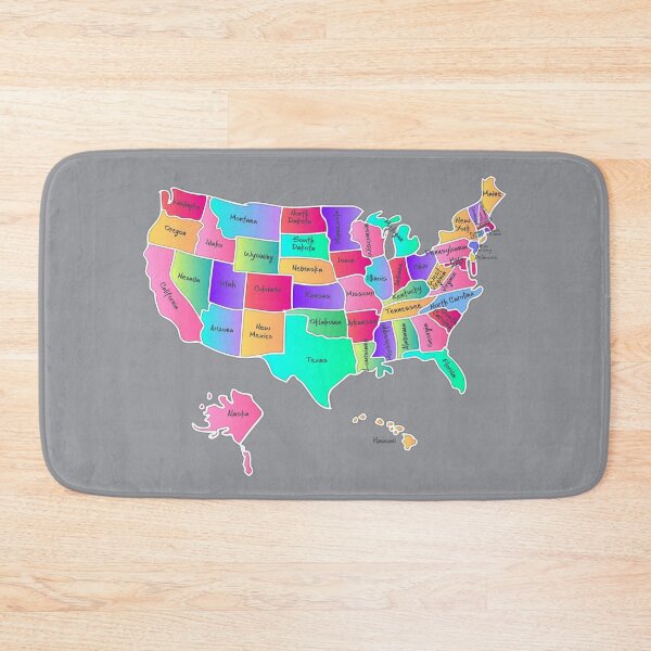 Item preview, Hand drawn USA Map, handwritten state names, United States, US map designed and sold by mashmosh.