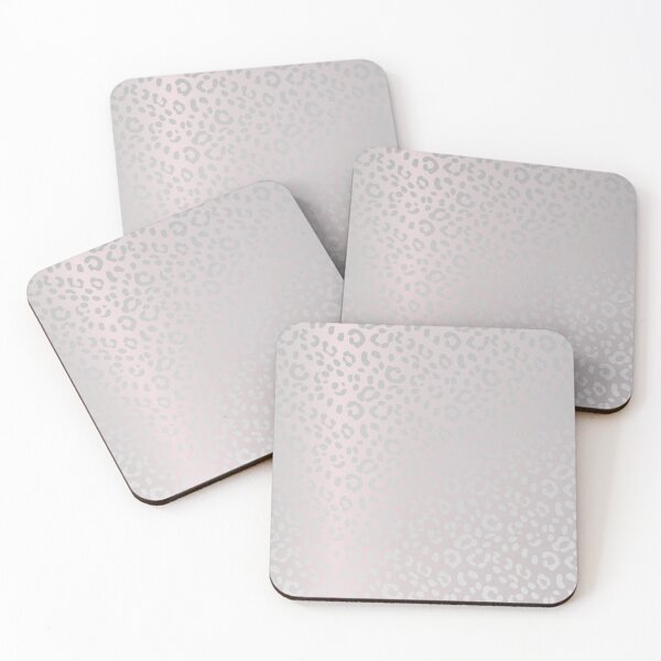 Item preview, Leopard Skin In Metallic Silver Glitter On Blush Ombre designed and sold by IZiets.