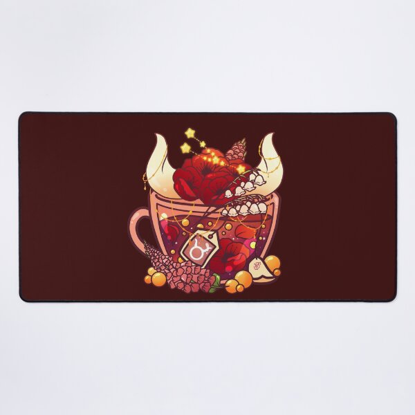 Taurus Zodiac Teacup Desk Mat