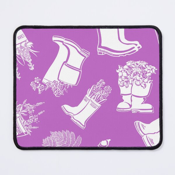 Item preview, Fireweed White Lineart Rain Boots designed and sold by Krystal  Thomas.