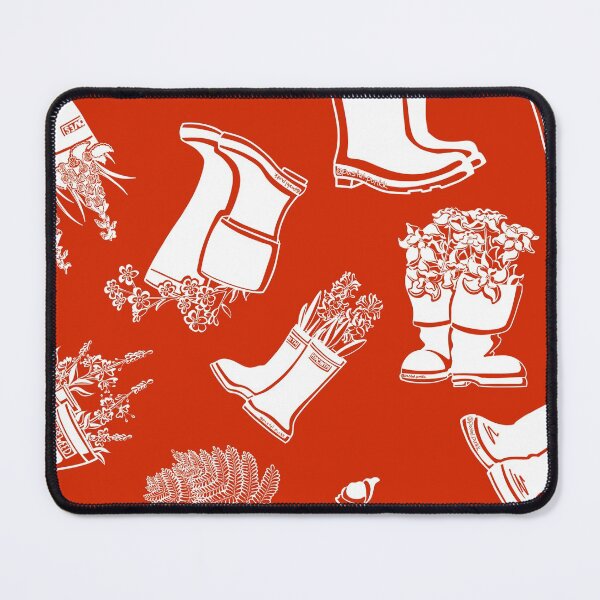 Item preview, Poppy White Lineart Rain Boots designed and sold by Krystal  Thomas.