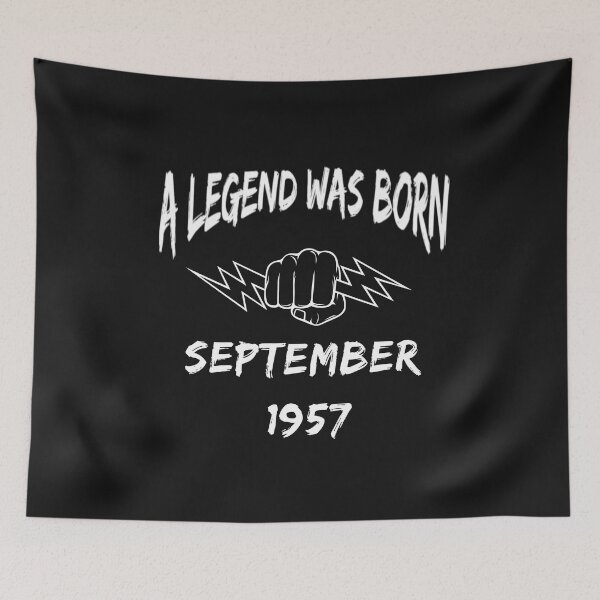 Item preview, A Legend Was Born September 1957 Featuring Hand Holding Lightening Bolt designed and sold by Craftynistia.