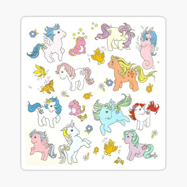 Item preview, vintage my little pony gen 1 sticker sheet designed and sold by mandynl15.