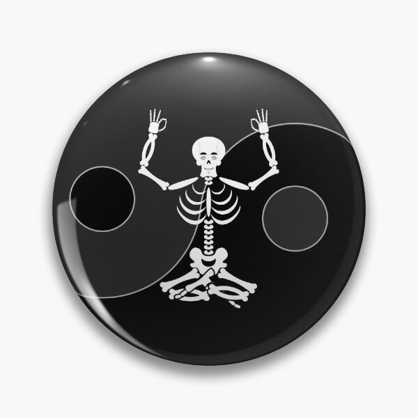 Item preview, All Bones No Worries Meditating Skull Skeleton designed and sold by QLityProducts.