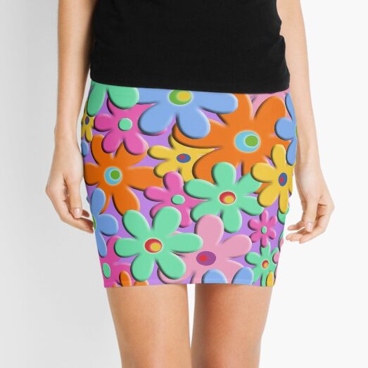 flower power mini skirt