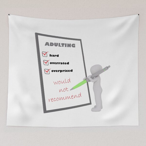 Item preview,  Adulting Would Not Recommend t shirt , teenager t shirt , funny quote t shirt designed and sold by LilaDiams.