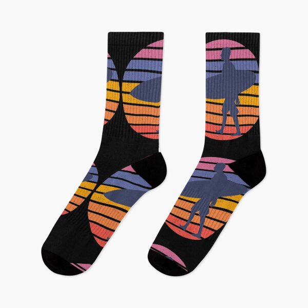 Item preview, SURFER SURFING Retro Sunset Silhouette designed and sold by MOP-tees.