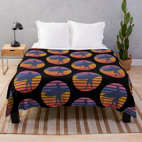 Item preview, SURFER SURFING Retro Sunset Silhouette designed and sold by MOP-tees.