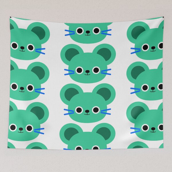 Item preview, Cute face of a green mouse designed and sold by PaperPaper.