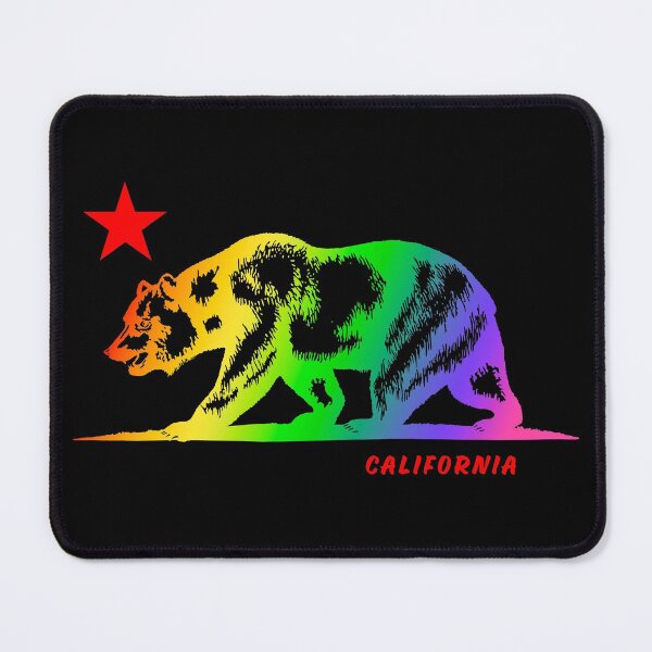 Item preview, California Republic Bear NCR Cali Gay Pride Rainbow Gradient Flag designed and sold by GRAPHICxBOMB.