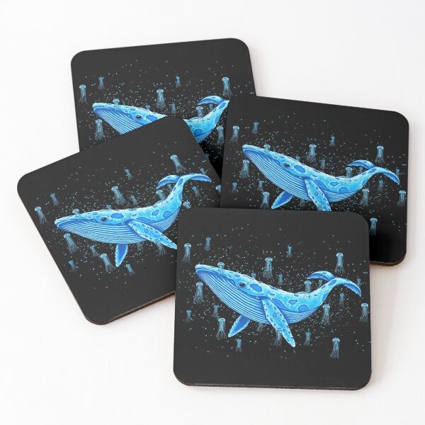 Item preview, Blue moon whale with jellyfish as stars designed and sold by luckycrash.