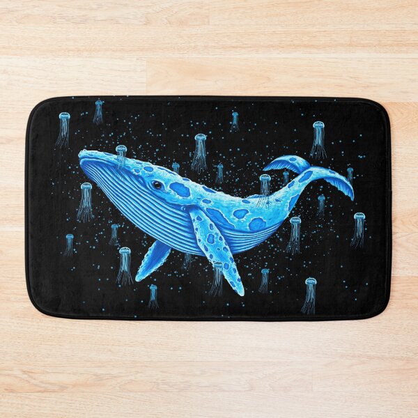 Item preview, Blue moon whale with jellyfish as stars designed and sold by luckycrash.
