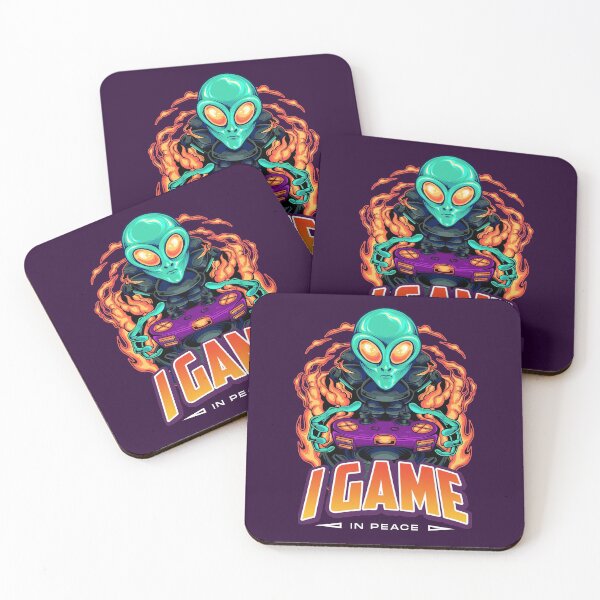 Item preview, Green Alien Gamer I Game in Peace designed and sold by Uppercase Tees.
