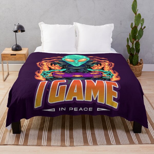 Item preview, Green Alien Gamer I Game in Peace designed and sold by Uppercase Tees.