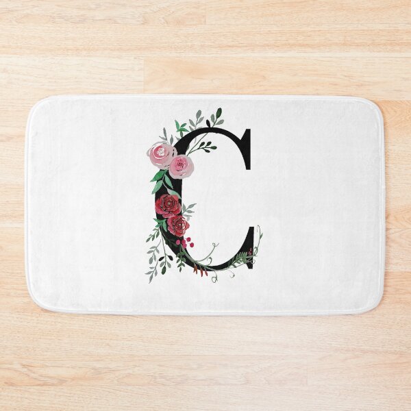 Item preview, Letter C Initials monogram floral designed and sold by Saba-Red-Ideas.