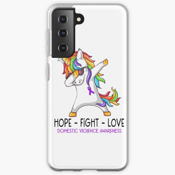 Hope Fight Love Domestic Violence Awareness Samsung Galaxy Soft Case