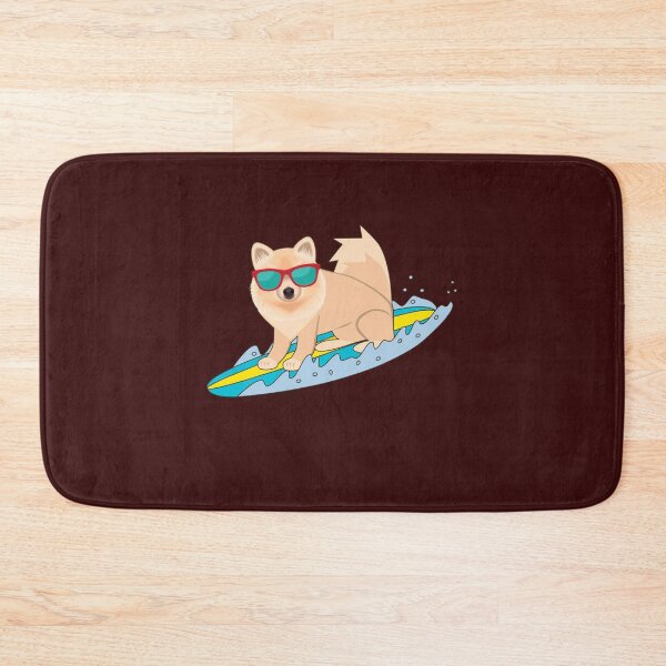 Item preview, dog on surfboard designed and sold by SRedha.