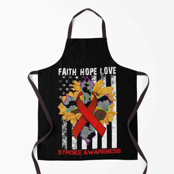 Item preview, Sunflower Faith Hope Love Cross and Flag Stroke Awareness designed and sold by largellie.