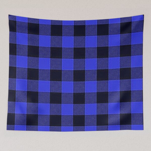 Item preview, Buffalo Plaid, Blue Black Woven Plaid, Lumberjack plaid, flannel plaid, blue black check pattern designed and sold by Nostrathomas66.