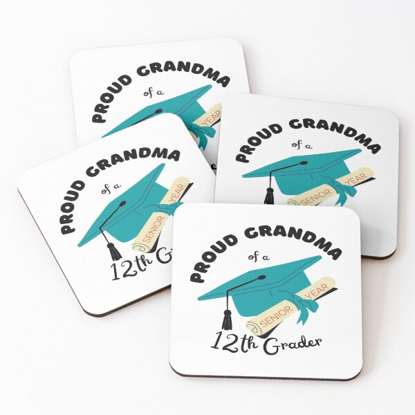 Item preview, proud grandma of a 12th grader, graduation cap and diploma graphic designed and sold by Jessi-Sketches.