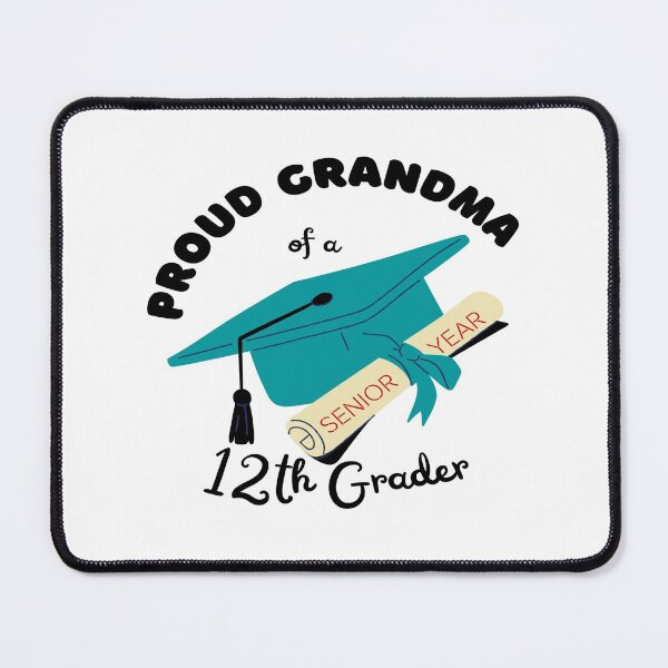 Item preview, proud grandma of a 12th grader, graduation cap and diploma graphic designed and sold by Jessi-Sketches.