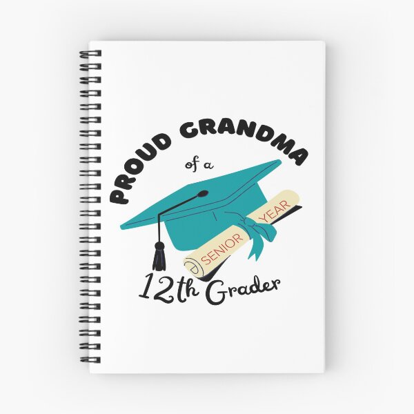 Item preview, proud grandma of a 12th grader, graduation cap and diploma graphic designed and sold by Jessi-Sketches.