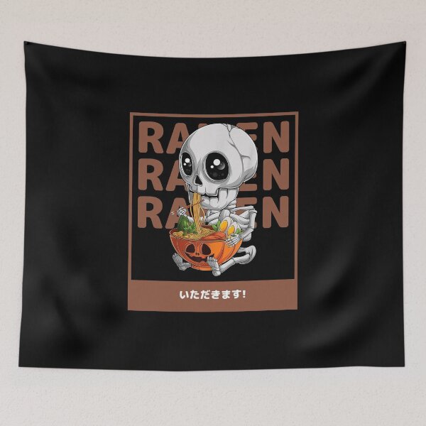 Item preview, Kawaii Japanese Anime Cosplay Skeleton Halloween Eat Ramen For Japanese Food Lovers designed and sold by SweetbeStore.
