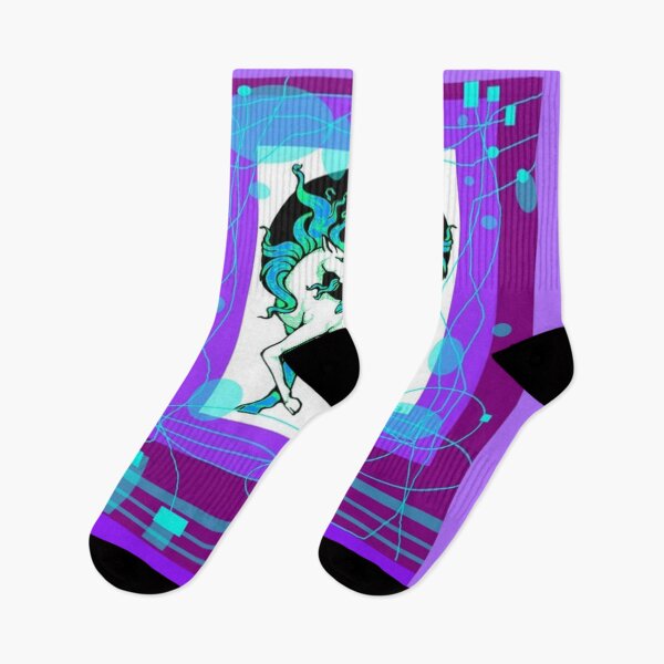 Item preview, TWIN AQUA UNICORNS ON MODERN ART PATTERNS  designed and sold by sharlesart.