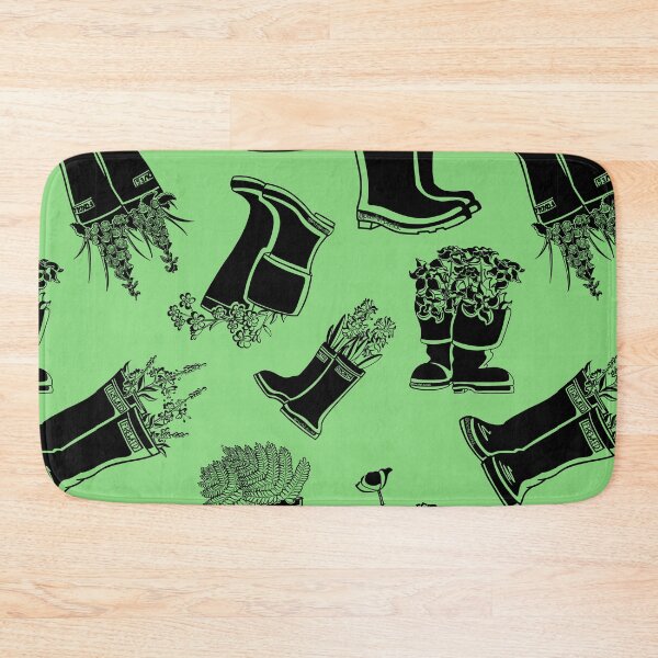 Item preview, Fern Black Lineart Rain Boot designed and sold by Krystal  Thomas.