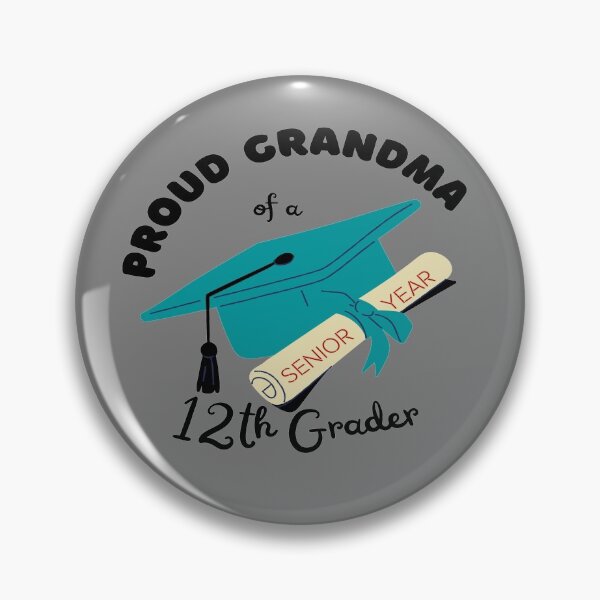 Item preview, proud grandma of a 12th grader, graduation cap and diploma graphic designed and sold by Jessi-Sketches.