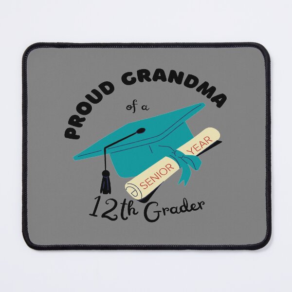 Item preview, proud grandma of a 12th grader, graduation cap and diploma graphic designed and sold by Jessi-Sketches.