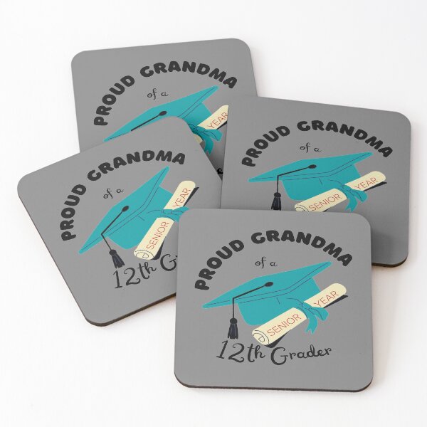 Item preview, proud grandma of a 12th grader, graduation cap and diploma graphic designed and sold by Jessi-Sketches.