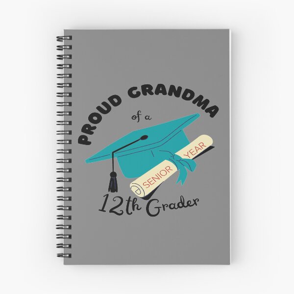 Item preview, proud grandma of a 12th grader, graduation cap and diploma graphic designed and sold by Jessi-Sketches.
