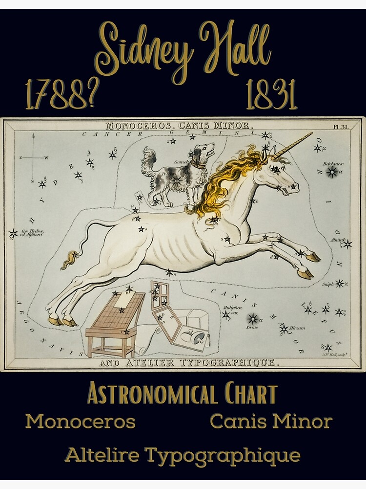 "Sidney Hall (Historical Artist) Astronomical Chart!" Poster for Sale