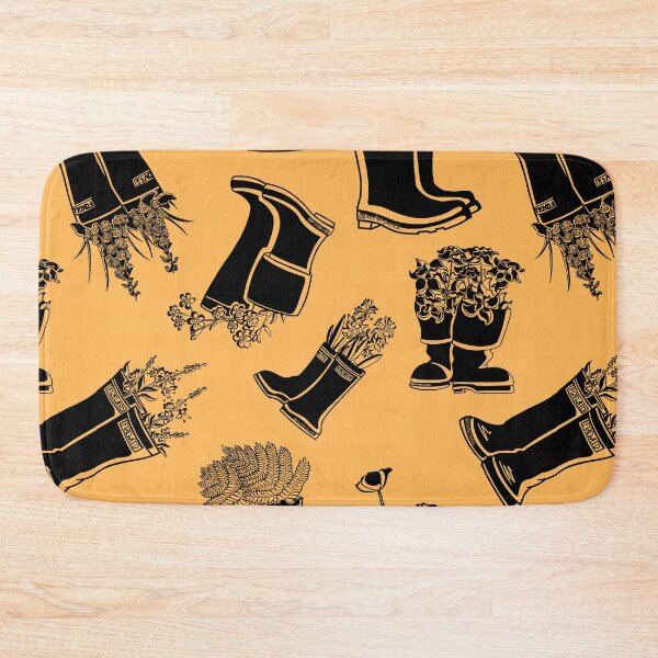Item preview, Hyacinth Black Lineart Rain Boots designed and sold by Krystal  Thomas.
