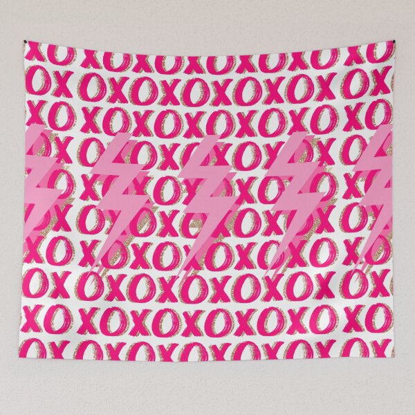 Item preview, xoxo lightning bolts - pink and gold designed and sold by Julia Santos.