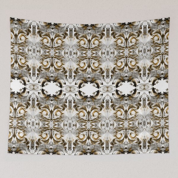 Aperçu de l'œuvre Vintage, ornamental, abstract, white, ochre, black créée et vendue par Svitac.