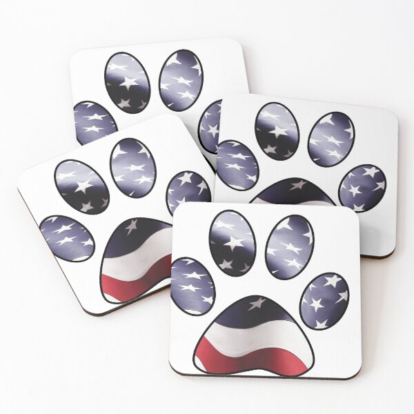 Item preview, American Flag And Paw Print Design designed and sold by PopPucks.