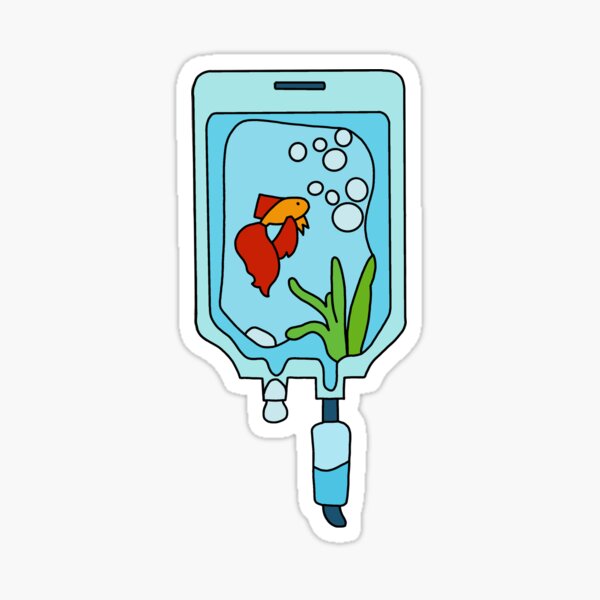 IV Fluids Fish Sticker