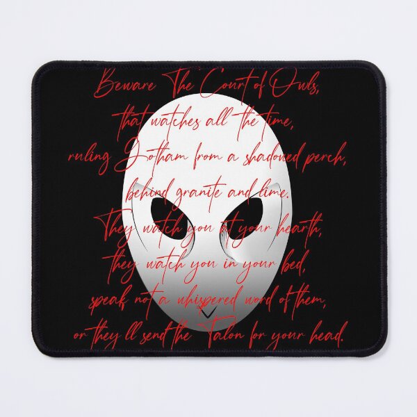 Item preview, Song Poem Court of the Owls (mask Owl - Talon) designed and sold by frikybomb.