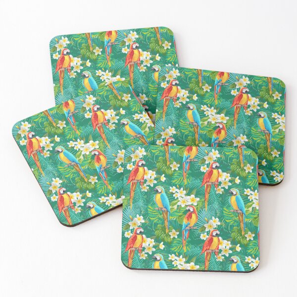 Item preview, Hawaiian Tropical Summer Paradise Floral Birds Parrots designed and sold by Ross-Sergey.