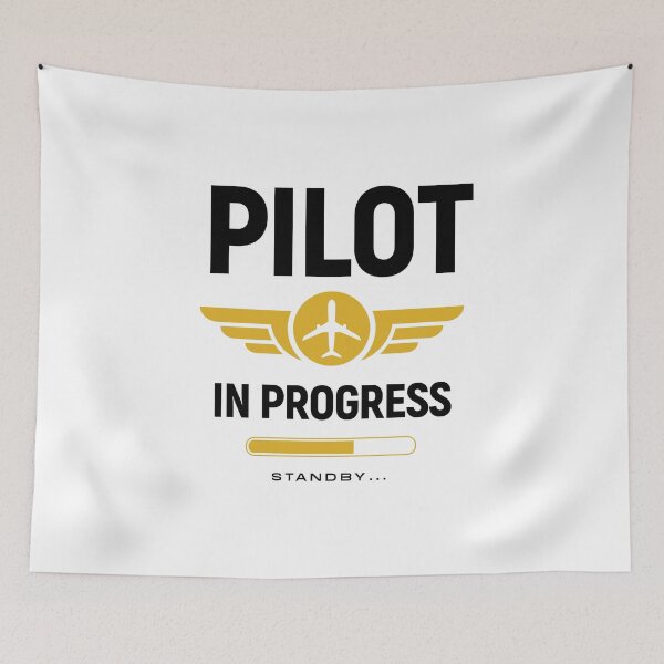 Item preview, Pilot in Progress Flight School Student designed and sold by Uppercase Tees.