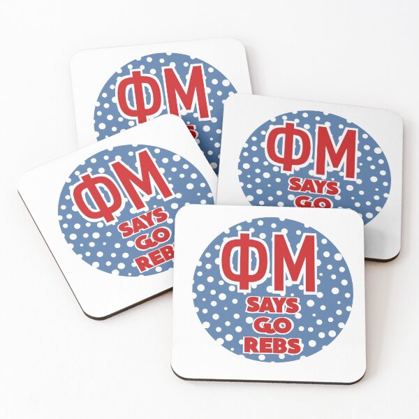 Item preview, Phi Mu says Go Rebs Pin designed and sold by Kennedy Kerrigan.