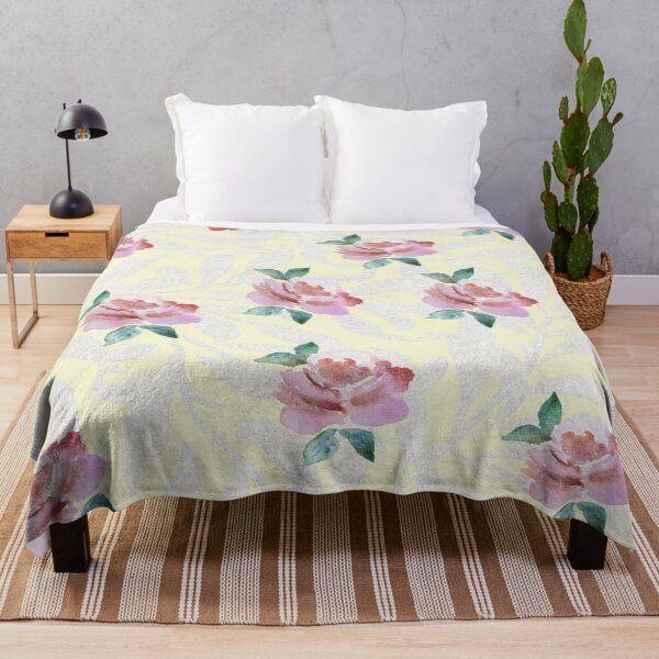 Item preview, Vintage Watercolor Rose Pattern Print designed and sold by JoyforU.