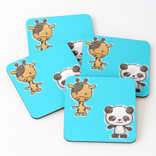 Item preview, Blue Giraffe and Baby Panda Cuddles designed and sold by Mrspink16.