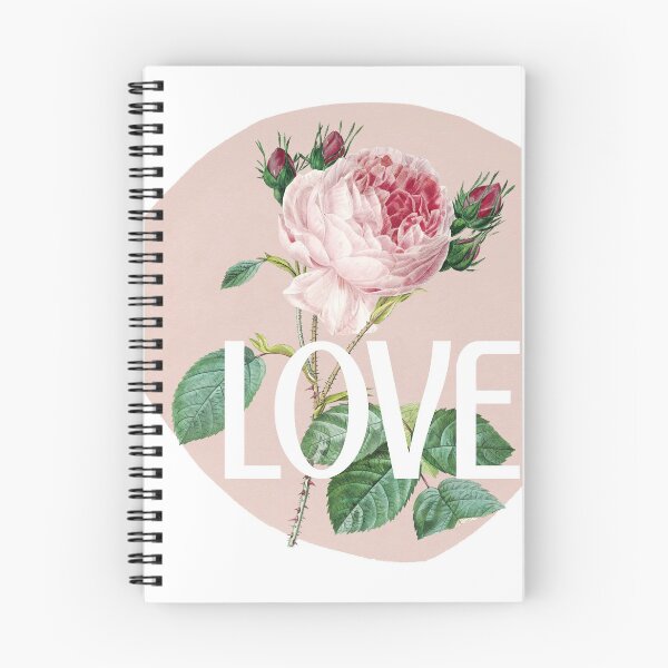 Item preview, White LOVE, Vintage Cabbage Roses  designed and sold by JoyforU.