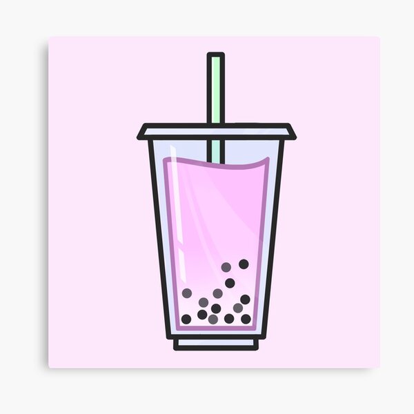 Strawberry Bubble Tea Canvas Print