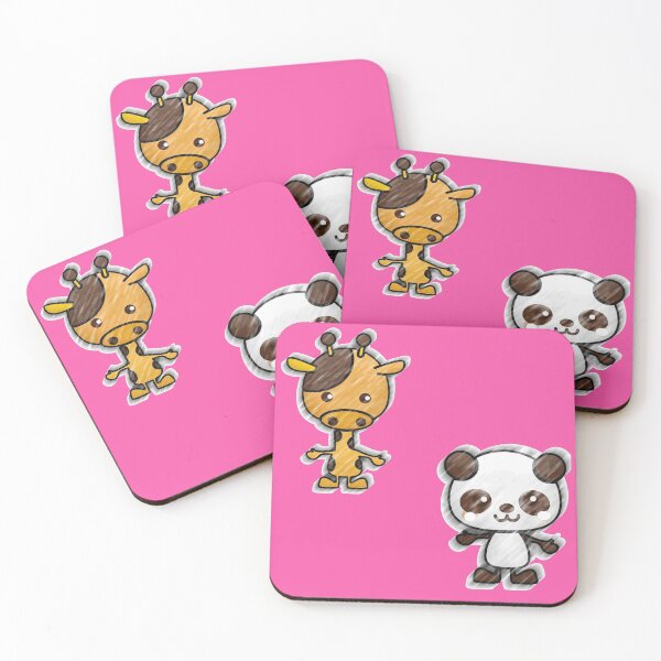 Item preview, Pink Giraffe and Baby Panda Cuddles designed and sold by Mrspink16.